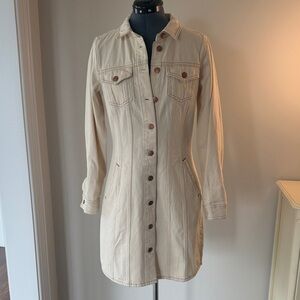 J. Crew Women's Cream Longline Denim dress